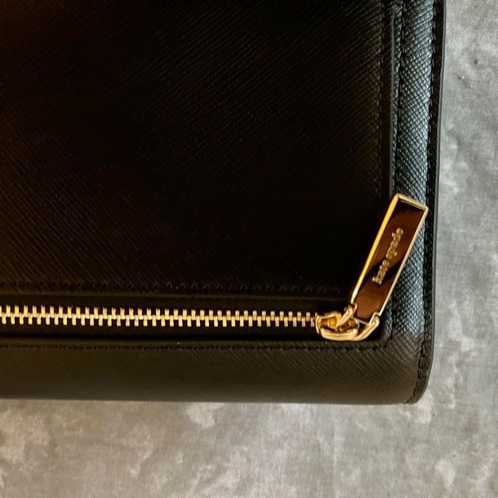 Brand New Kate Spade Madison Lge Black Wallet/ Wristlet - Picture 6 of 11